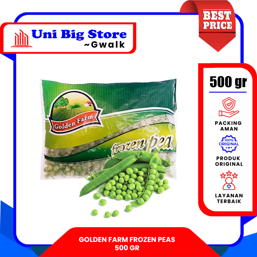 

GOLDEN FARM FROZEN GREEN PEAS KACANG POLONG BEKU - 500 gr