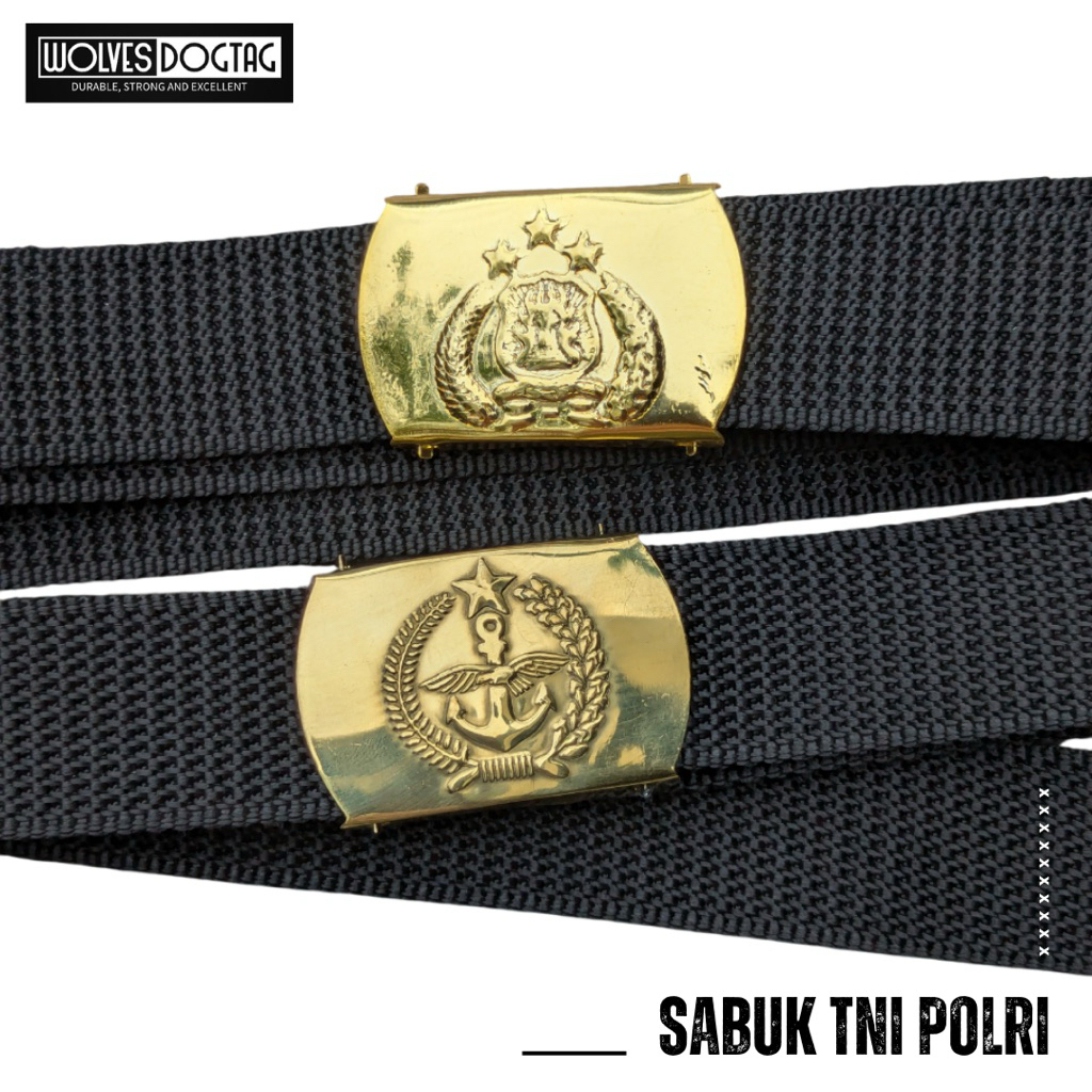 Sabuk TNI Polri / Ikat Pinggang TNI POLISI / Sabuk pdh polisi TNI / sabuk kuningan