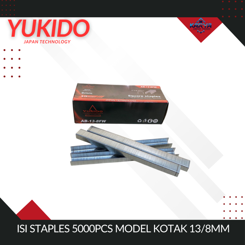

YUKIDO Refil / Isi Mata Staples / Gun Tacker 13/8 Type R-23