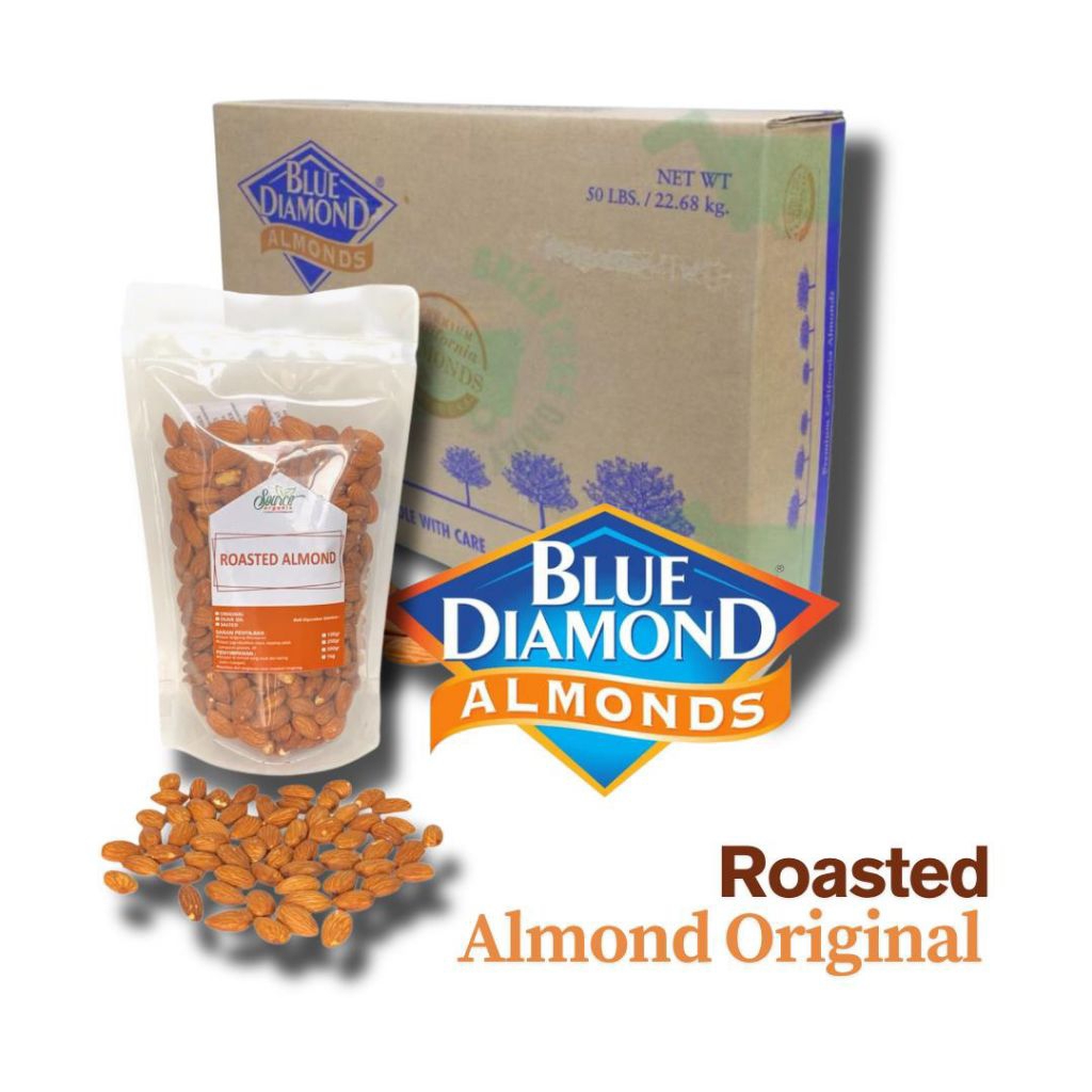 

Kacang Almond Panggang 1kg / Roasted Almond Kupas Original
