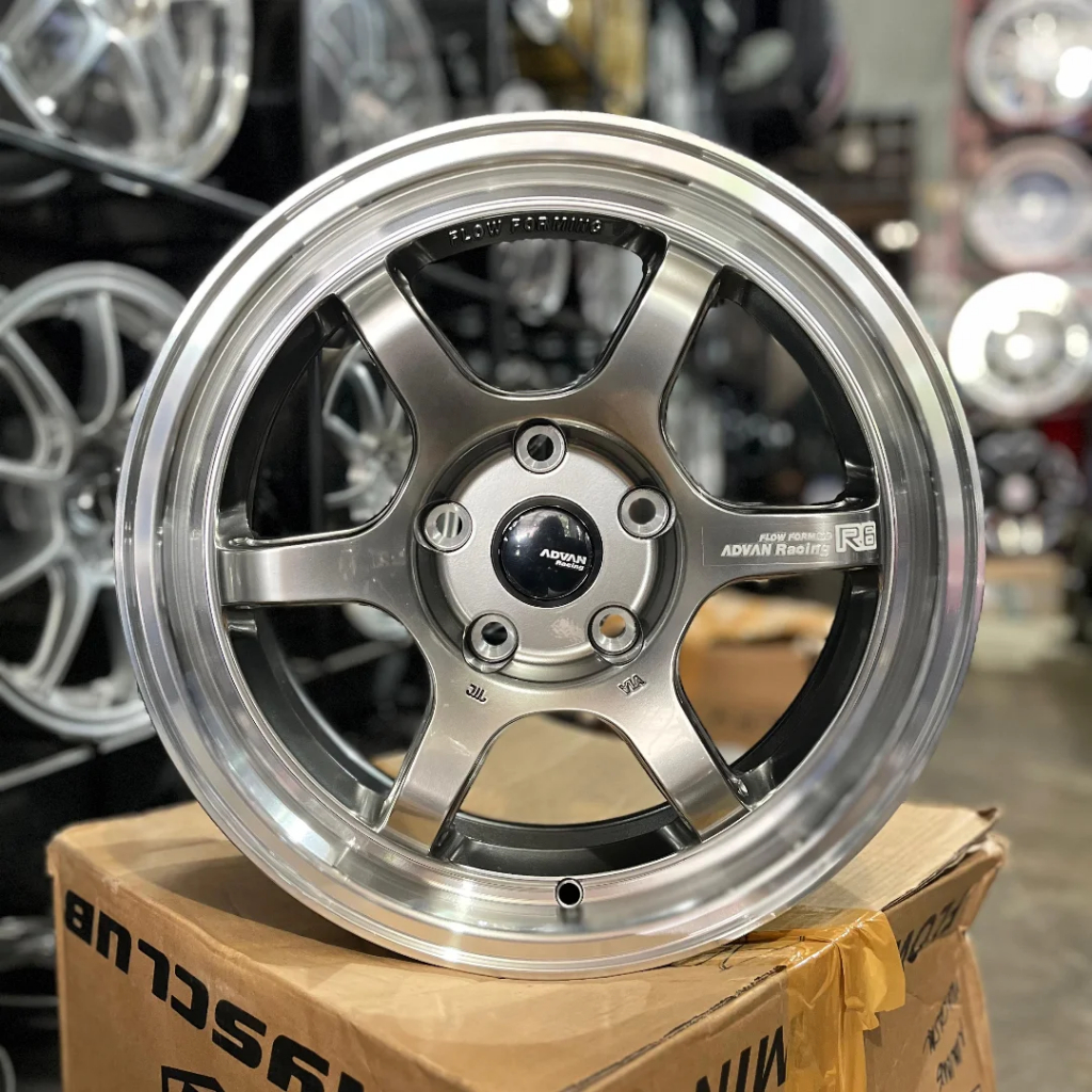 Velg Advan R6 Ring 16 Pcd 5x114 Et 35 Lebar 7 Warna Hyper Black | Velg R16 | Velg Mobil | Velg Racin