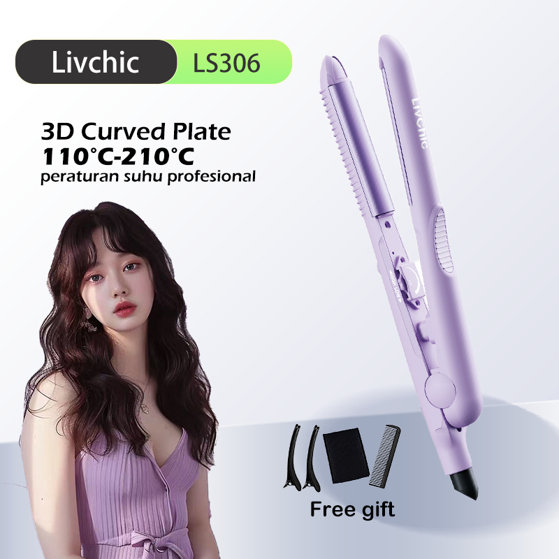 Livchic Volume Catok Curved Plate Pelurus Rambut Catokan LS306