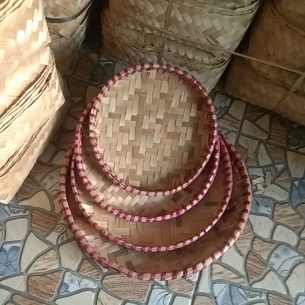 Tampah Bambu Mini Tampah Kecil Tampah Nasi Kuning Jajanan Pasar
