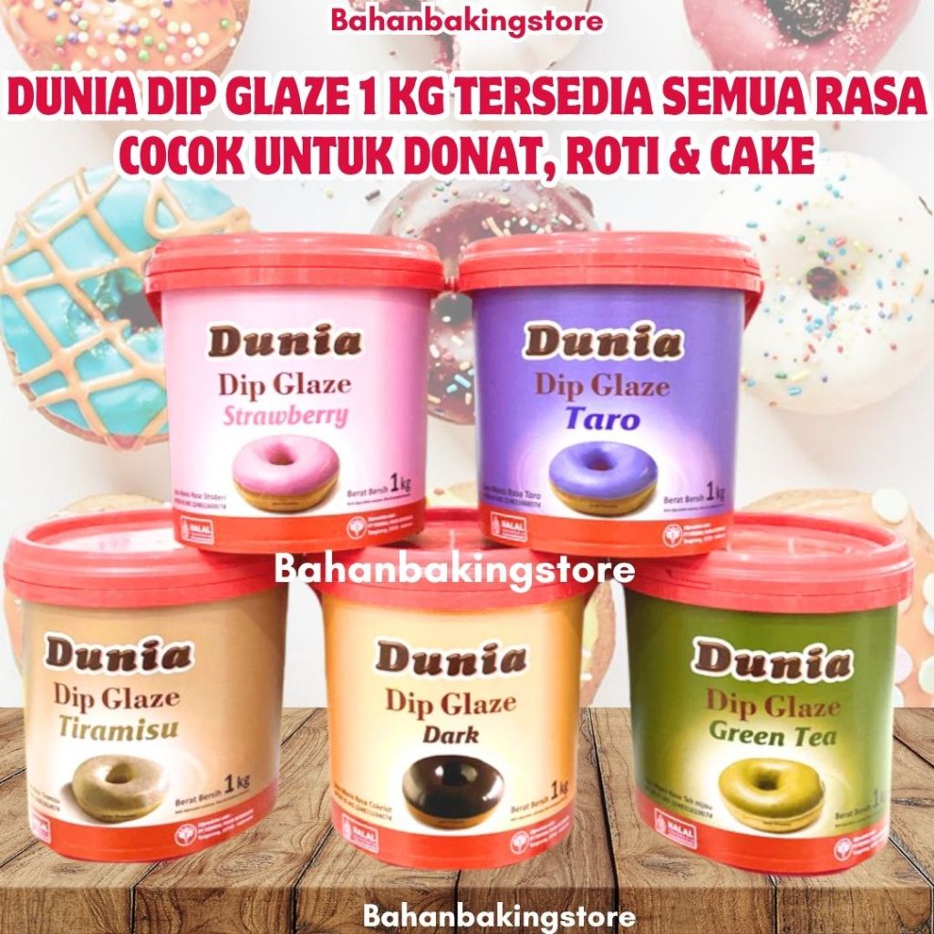 

DUNIA DIP GLAZE 1 KG PAIL TERSEDIA SEMUA RASA | TOPING MANIS PELAPIS SIAP PAKAI ALL VARIANT COCOK UNTUK DONAT, ROTI BAKAR, BANANA NUGGET