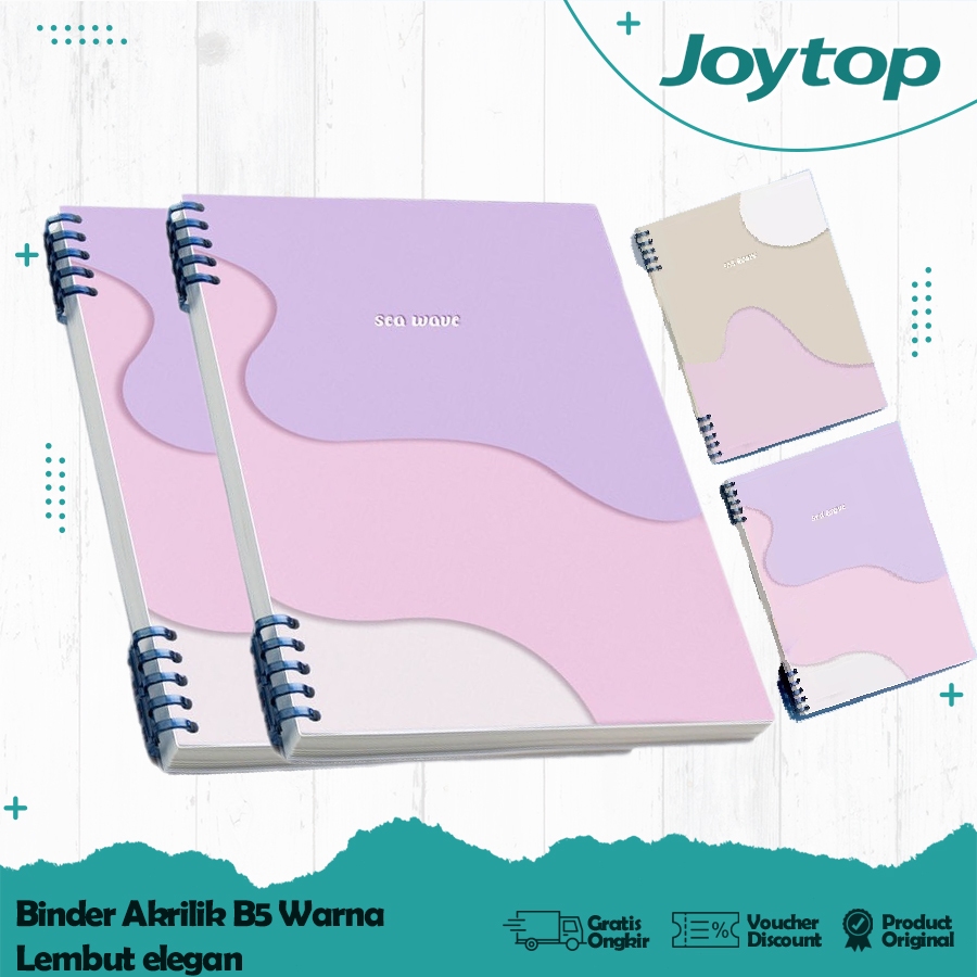 

JOYTOP Notebook B5 Buku Tulis Catatan Sekolah Lucu Ring Notebook Aesthetic Lose Leaf Binder Colorfull