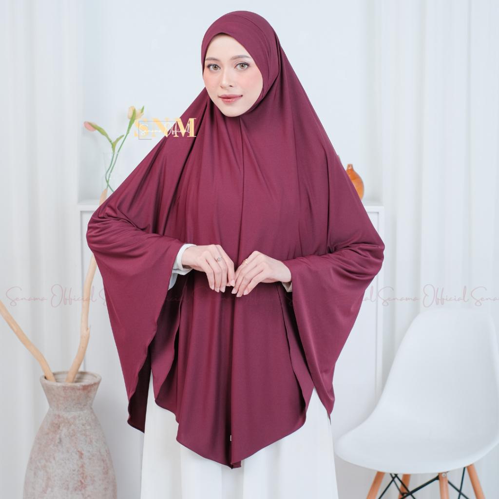 Khimar dagu Malay Jumbo - Hijab Instan soft pet Malay plus Dagu Jersey XXL Jumbo