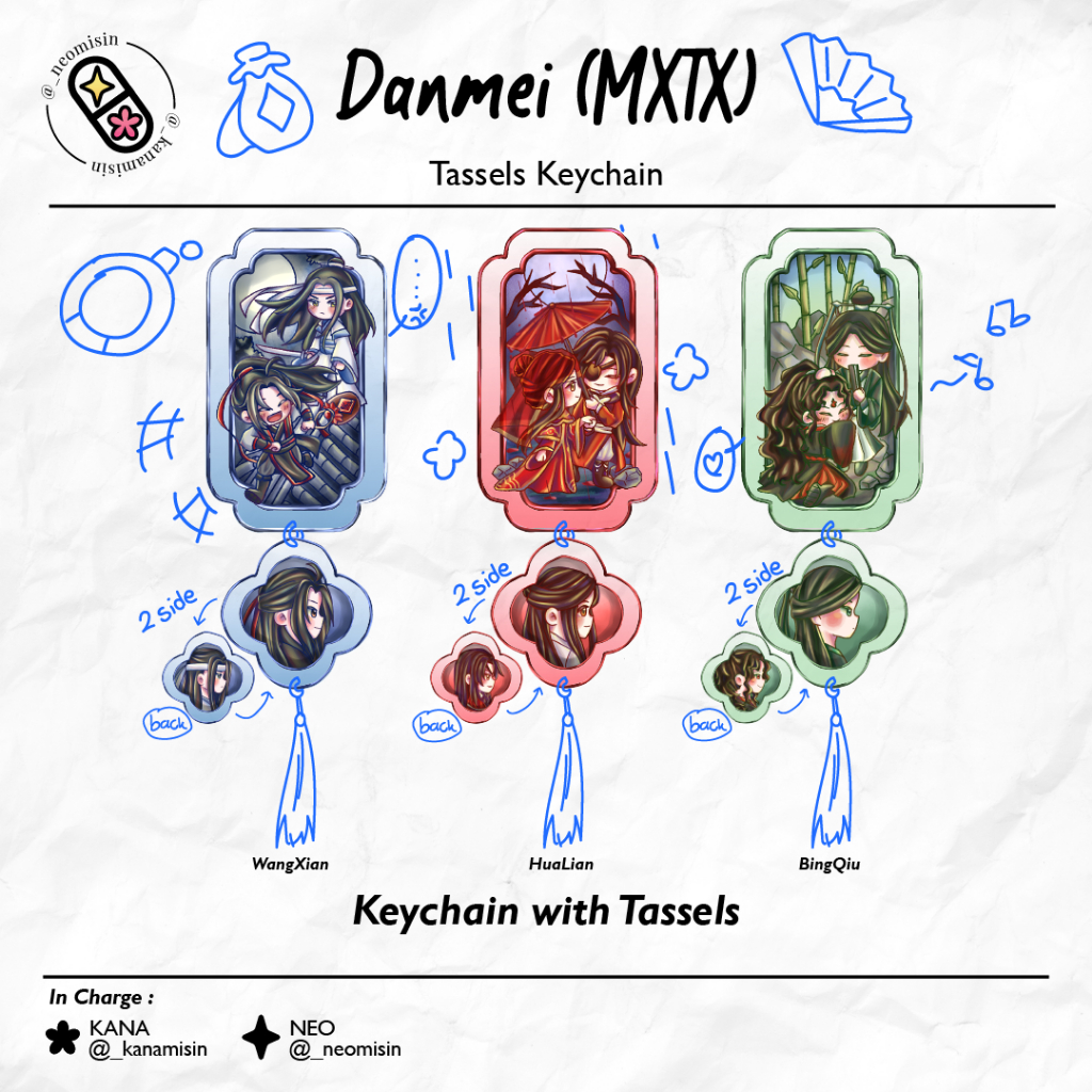 DANMEI MXTX MDZS TGCF SVSSS Tassels Keychain (Keychain with Tassel) [NeoKana's]