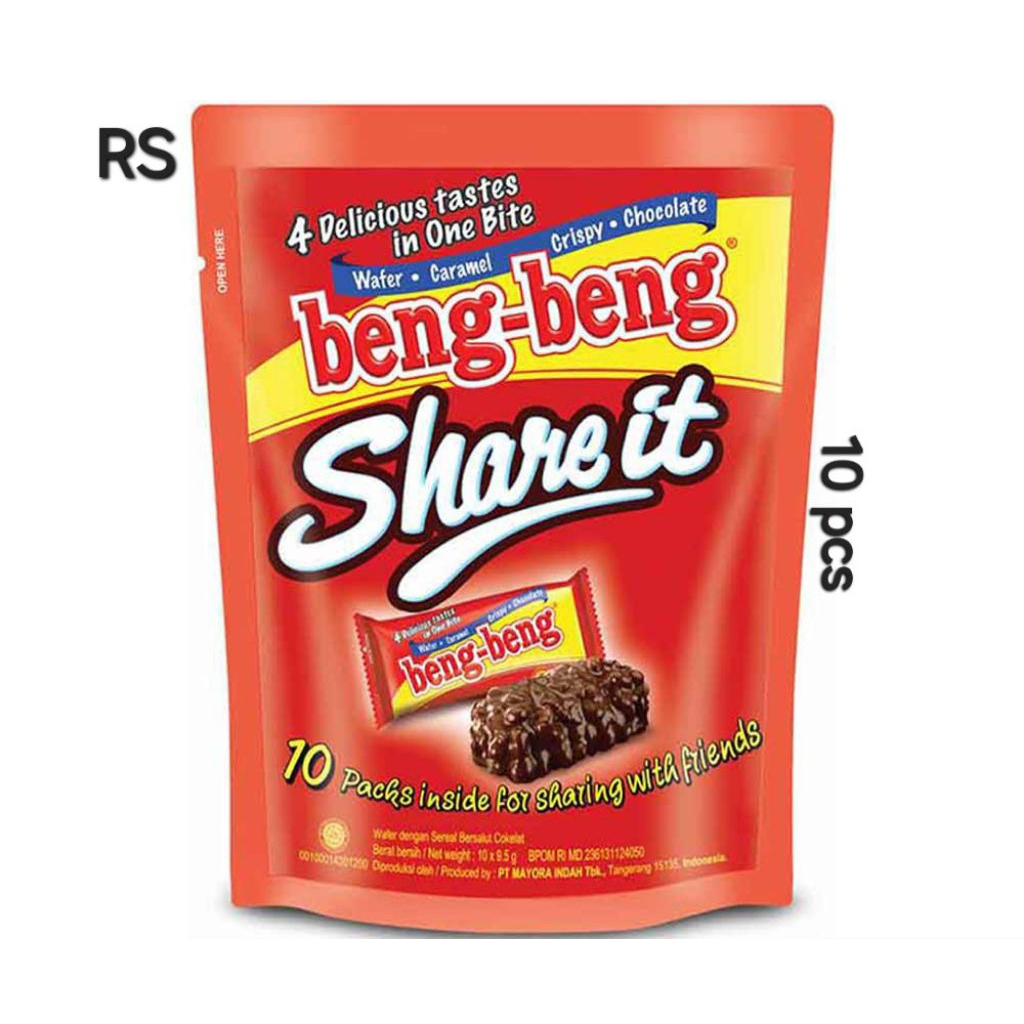 

beng-beng wafer chocolate share it 10's 95g