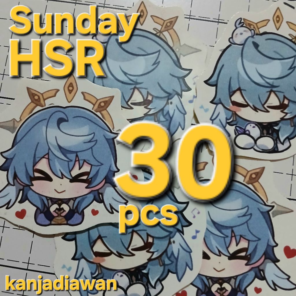 

Stiker Sunday HSR 30 pcs Honkai Star Rail Sunday Sticker