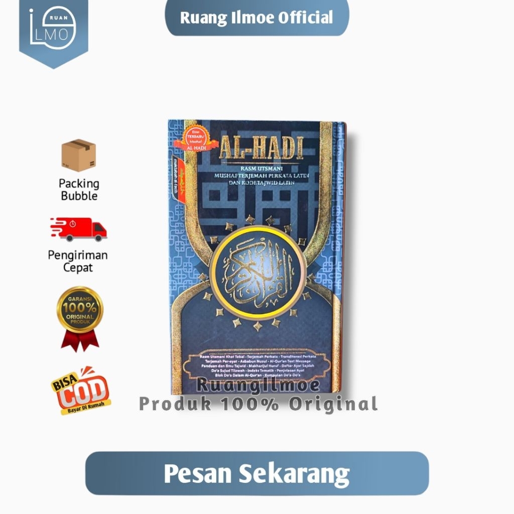 Al Quran Al Hadi Terjemahan Tajwid Angka B5 Hardcover