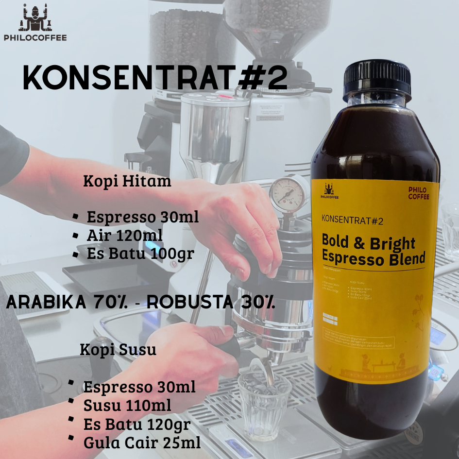 

Konsentrat Bold & Bright Espresso Blend | Robusta 30% & Arabika 70% (Khusus Gojek)