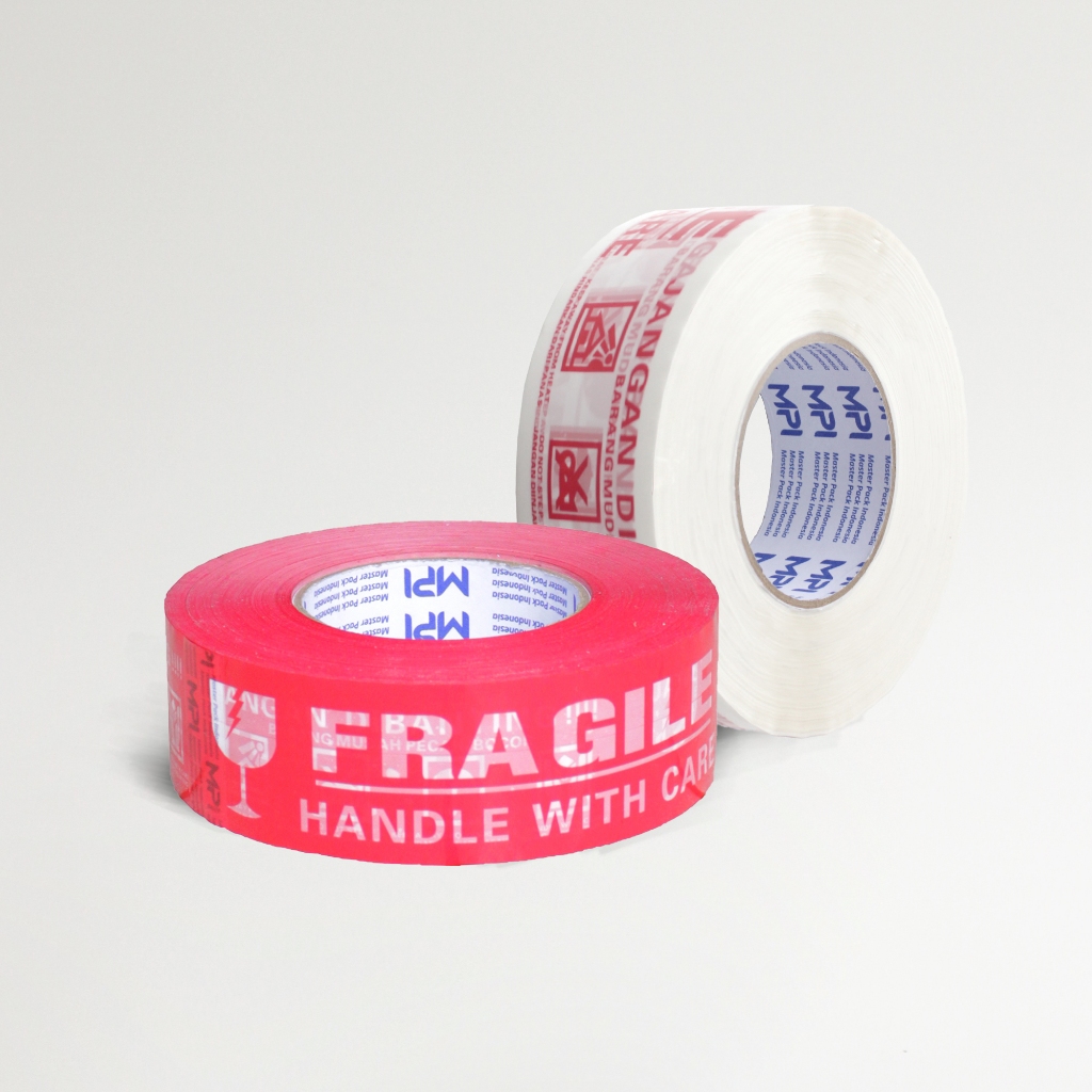 

Lakban Fragile Merah 300 Yard - Lakban Fragile Unboxing 300 Yard MPI Jumbo - Lakban Fragile Putih 300 Yard MPI
