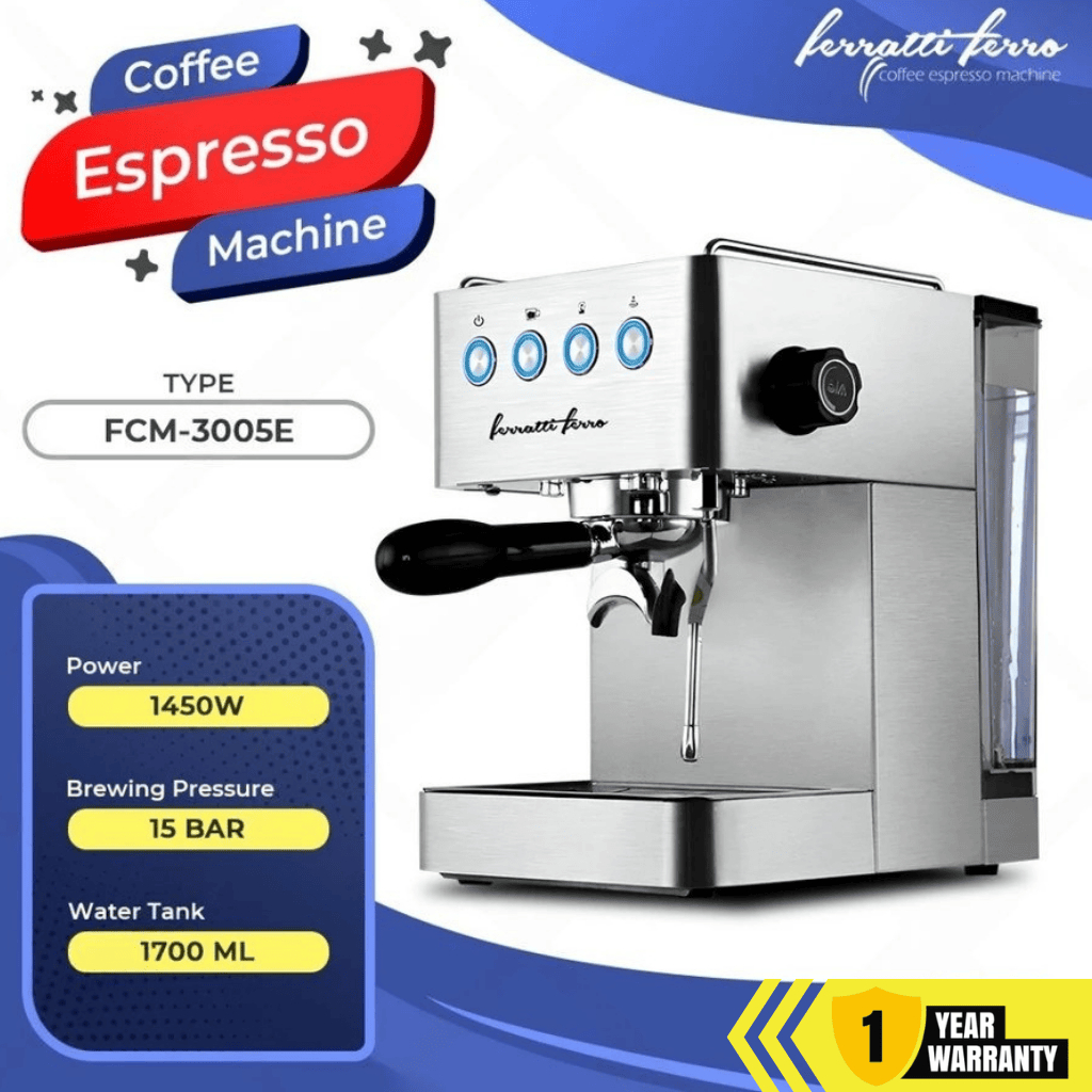Ferratti Ferro Espresso Coffee Machine FCM-3005E