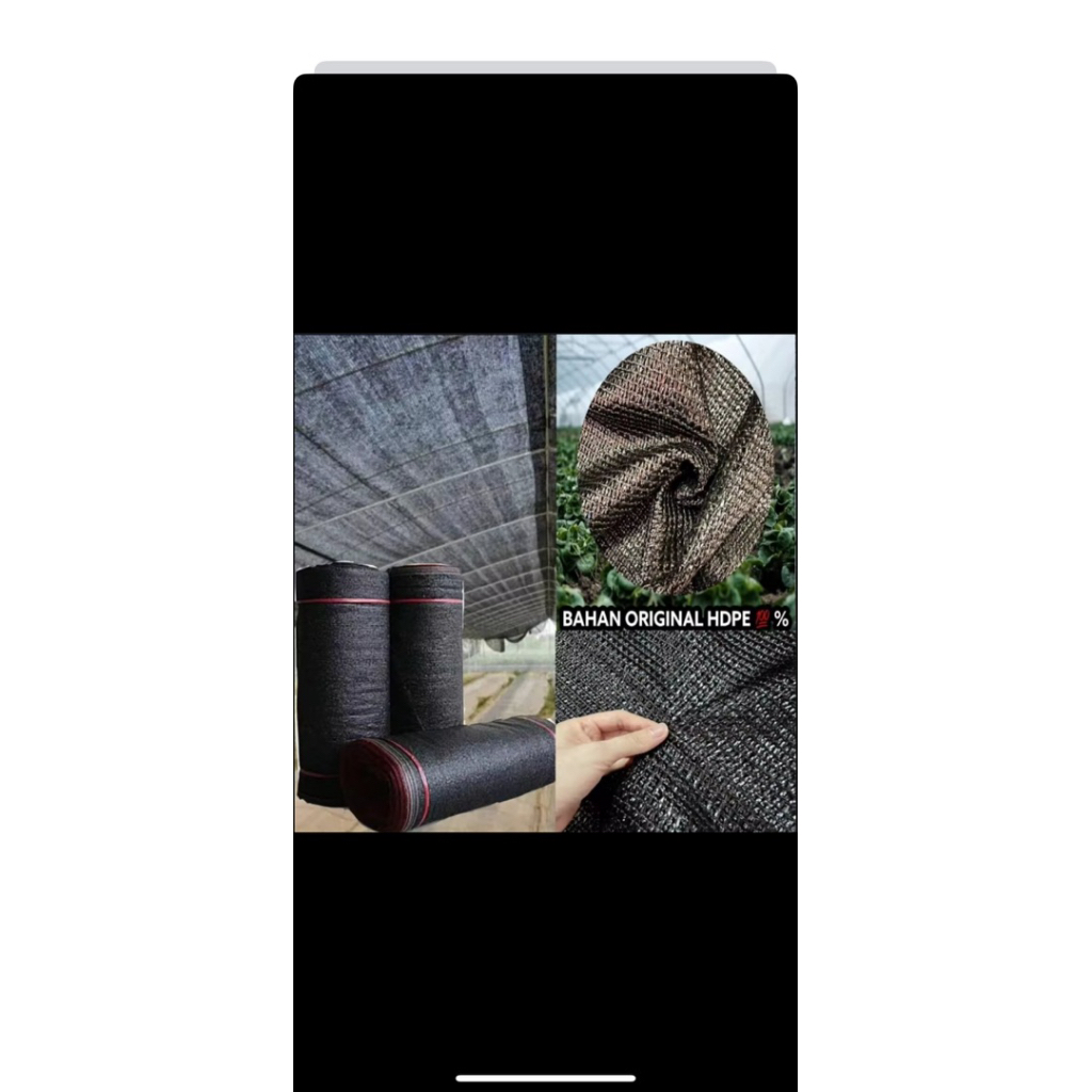 JARING PARANET 75% ANTI UV UKURAN 10meter x 3Meter , TANAMAN/PAGAR RUMAH