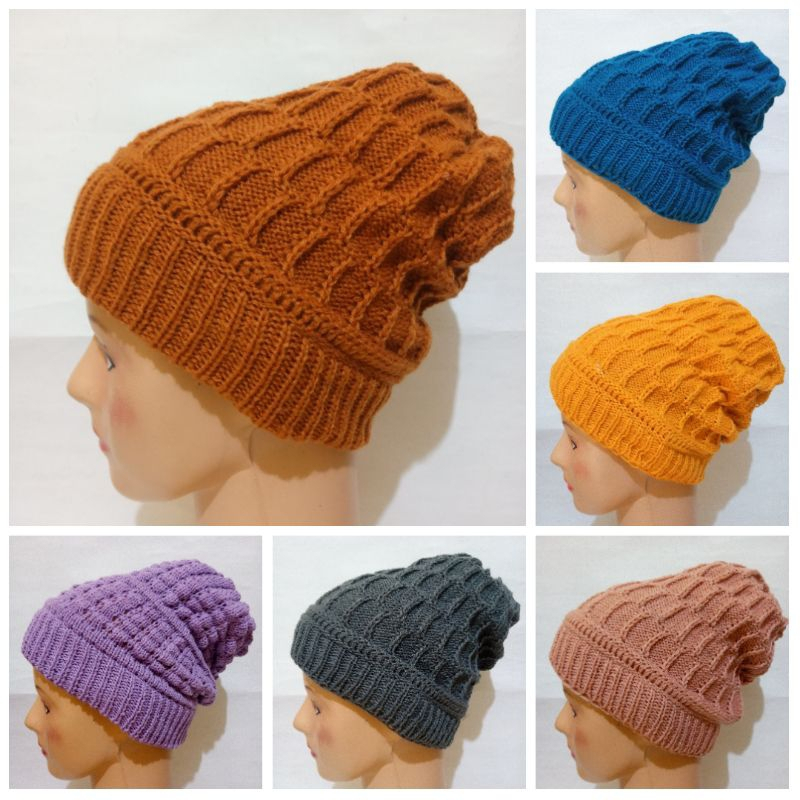 Ciput Rajut Nenek Korolok Premium Lembut dan Tebal Kupluk Nenek Rajut Korolok