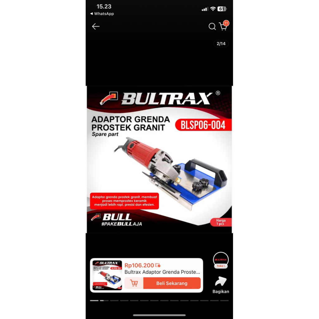 Adaptor Gerinda/Prostek Granit/Alat Pemotong Keramik Sudut 45°