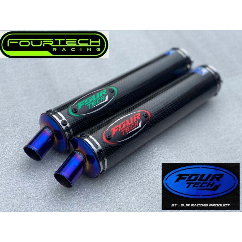 Silincer silencer Carbon Knalpot Ninja SS R RR 2 stroke Universal Original- FOURTECH Racing by GJR  