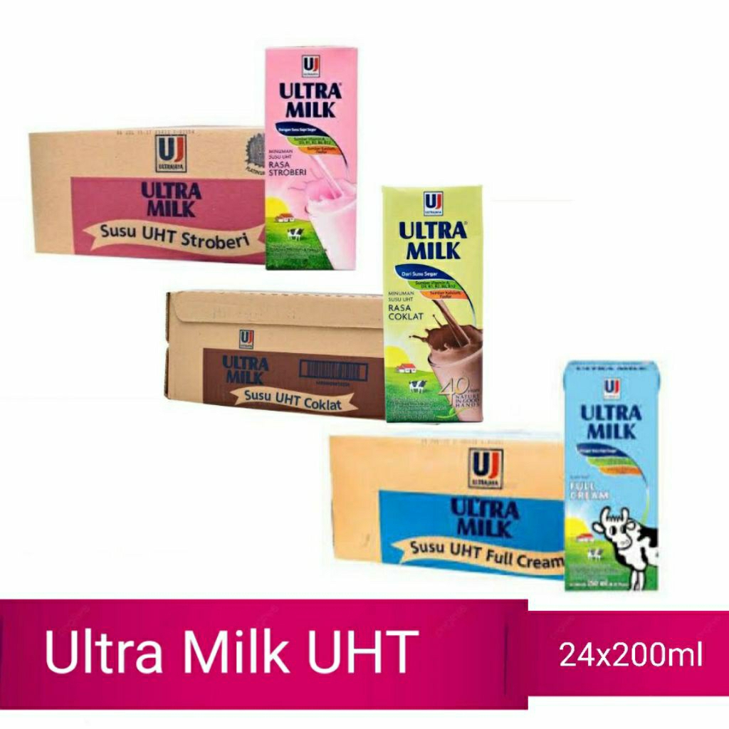 

Ultra Milk Susu UHT 200 ML - 1 Dos isi 24