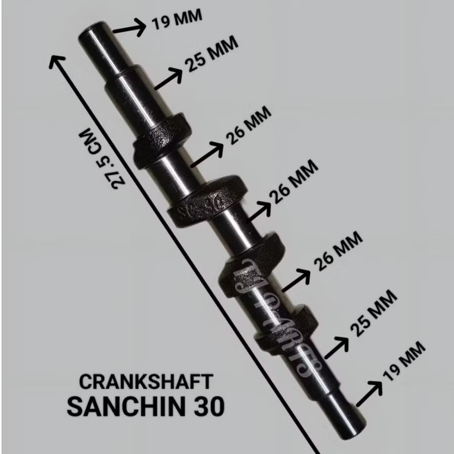 Crankshaft/Kruk As Mesin Pompa Sprayer SANCHIN SC/SCN 30, ORI SANCHIN