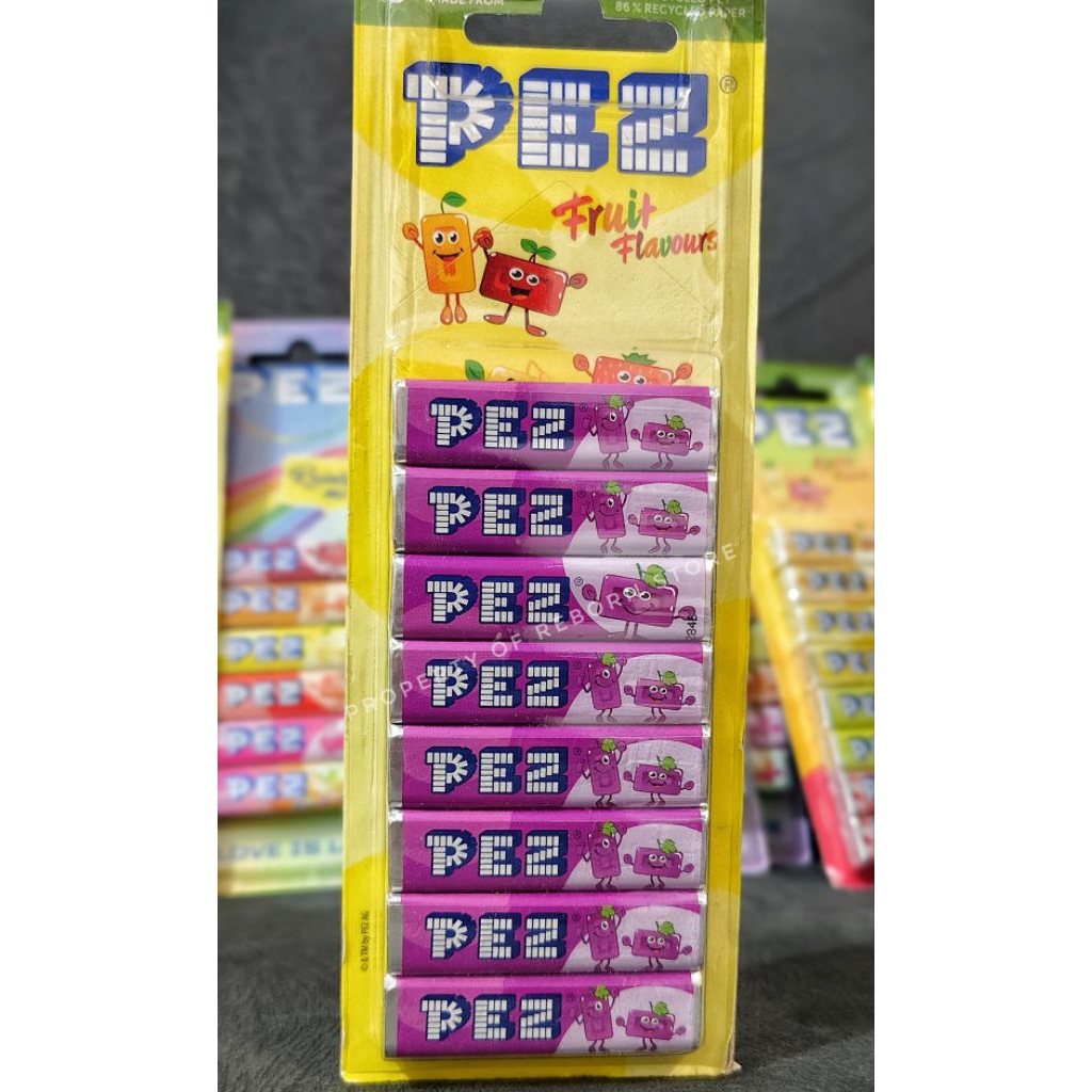 

PEZ Fruit Grape Flavour Candy Permen legendaris made in Austria