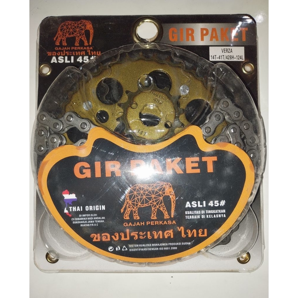 Gear Set Gir Paket Motor Verza Thai Origin