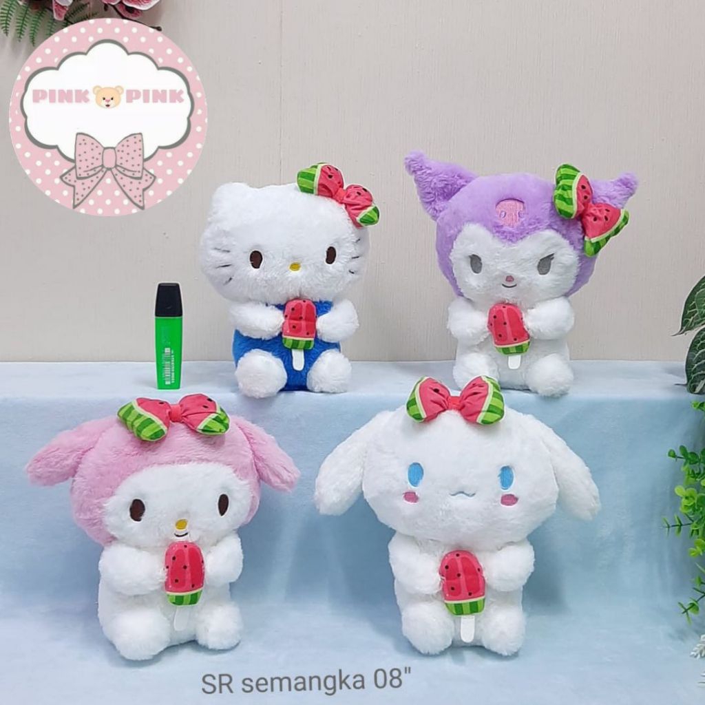 Boneka Karakter Lucu Kuromi Kitty Cinnamon Roll