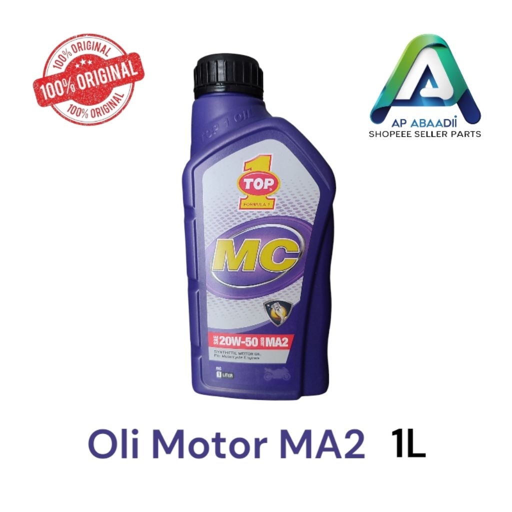Oli TOP1 20W-50 MA2 1L, Oli Motor