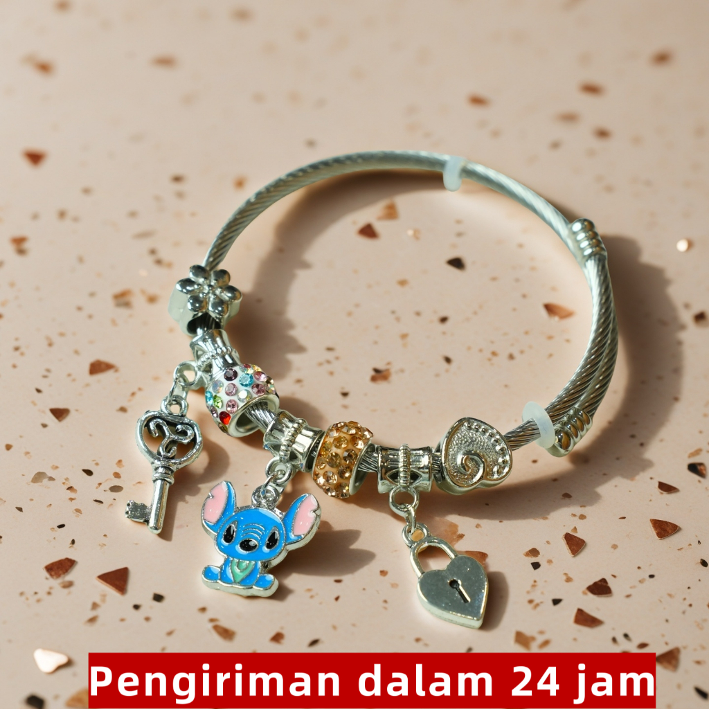 Gelang Pandora Sederhana dan Elegan  Adjustable Size  Gelang Pandora Gelang Charm Wanita