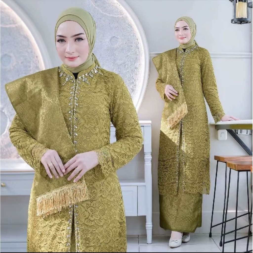 KEBAYA TUNIK HANIA PAYET NEW MODEL/KEBAYA TUNIK BUSUI MODERN/ KEBAYA MODERN/ WANITA /SETELAN SONGKET