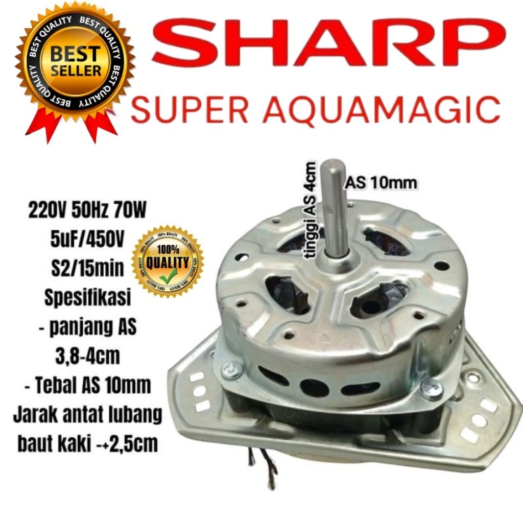ALL TYPE SHARP Motor Dinamo Spin Pengering Mesin Cuci SHARP Super Aquamagic