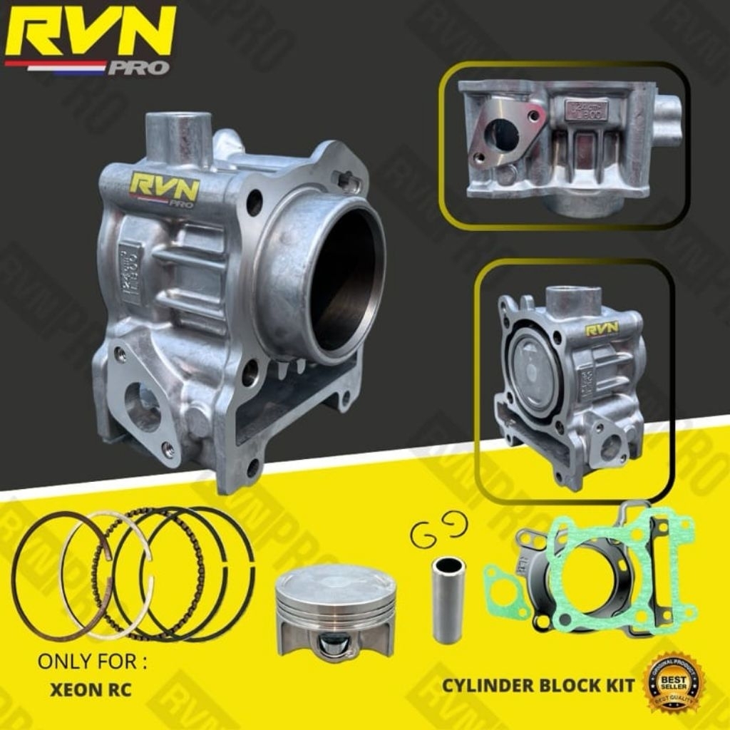 RVN PRO BLOCK BLOK SEHER BORE UP XEON RC 125 INJEKSI XEON GT 125 INJEKSI BORING BOR UP PISTON RING R