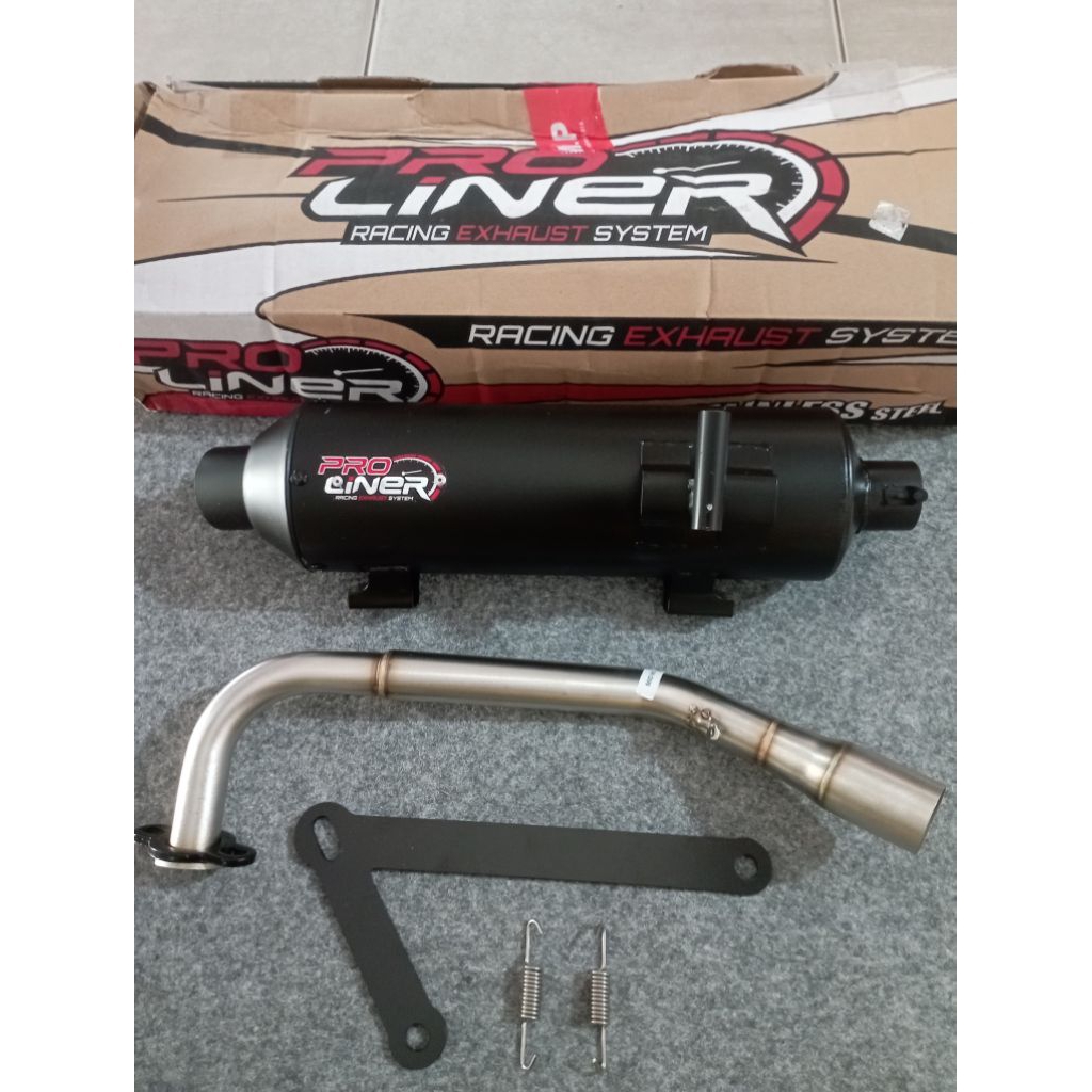 Knalpot Mio M3 Soul GT 125 Standar racing Black hitam Proliner Original