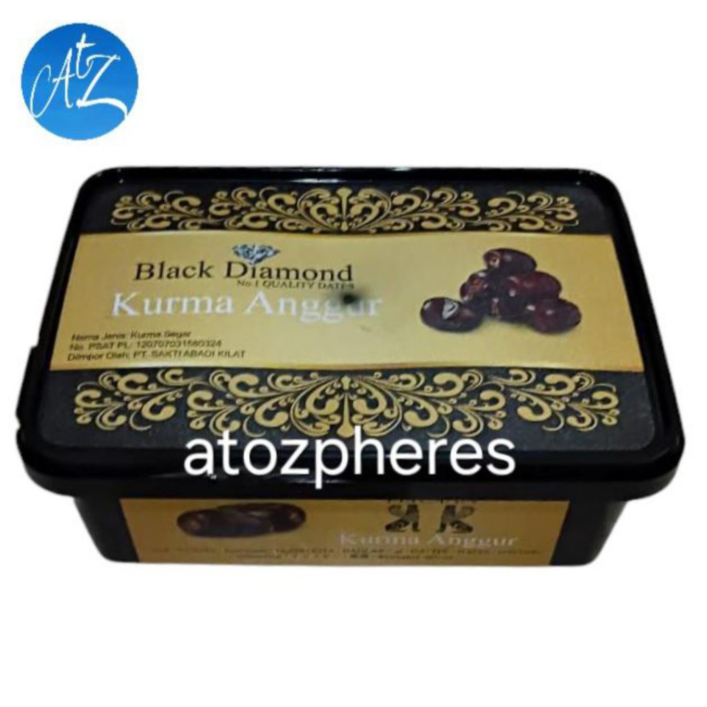 

Kurma Anggur segar Black Diamond No. 1 QUALITY DATES kemasan kotak 550g