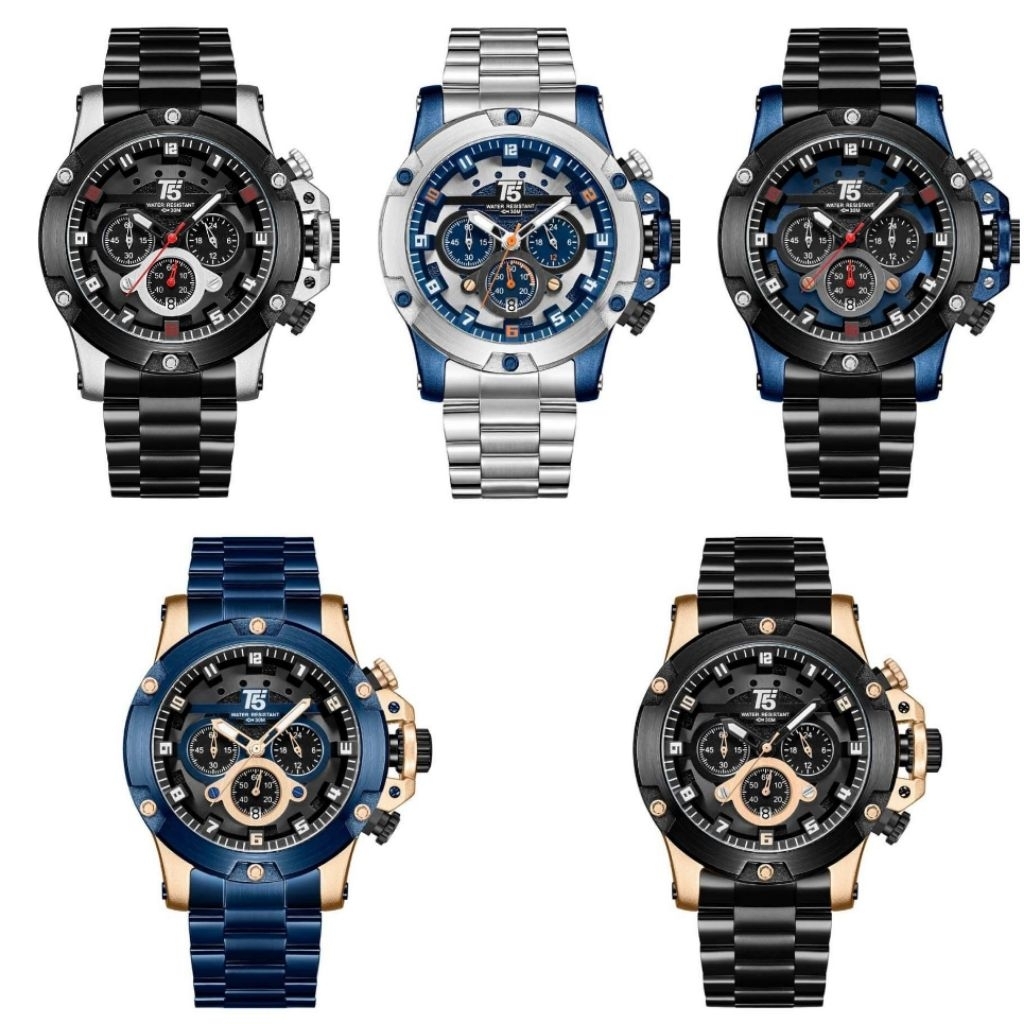 Promo Jam Tangan T5 H 3760 / T5 3760 Original Crono Aktif