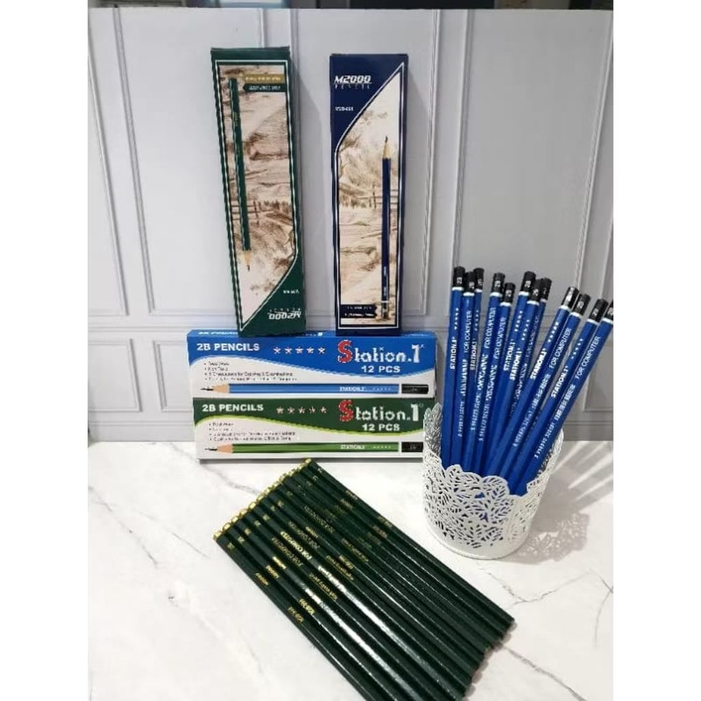 

pensil 2B murah pensil biru dan pensil hijau 1pcs