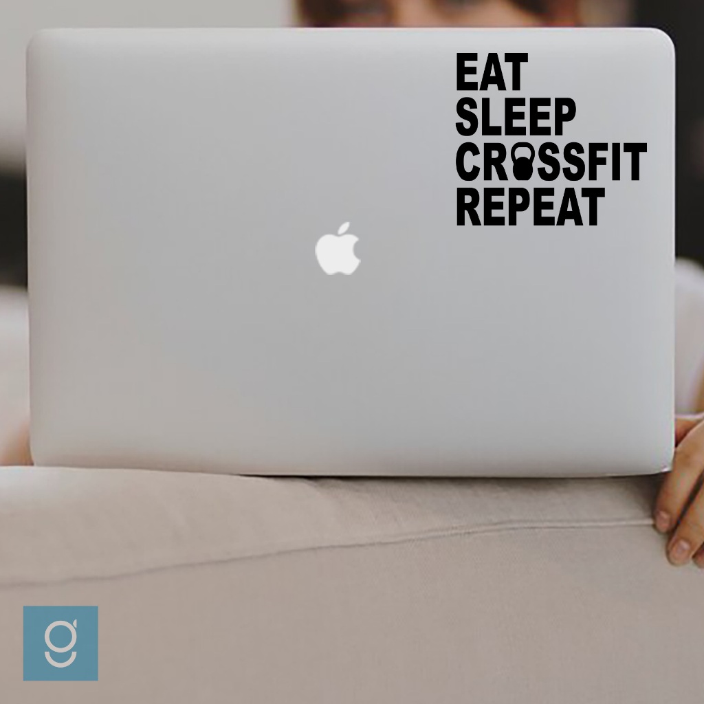 

Stiker Eat Sleep Crossfit Repeat Cutting Sticker Gym Custom Dekorasi Laptop