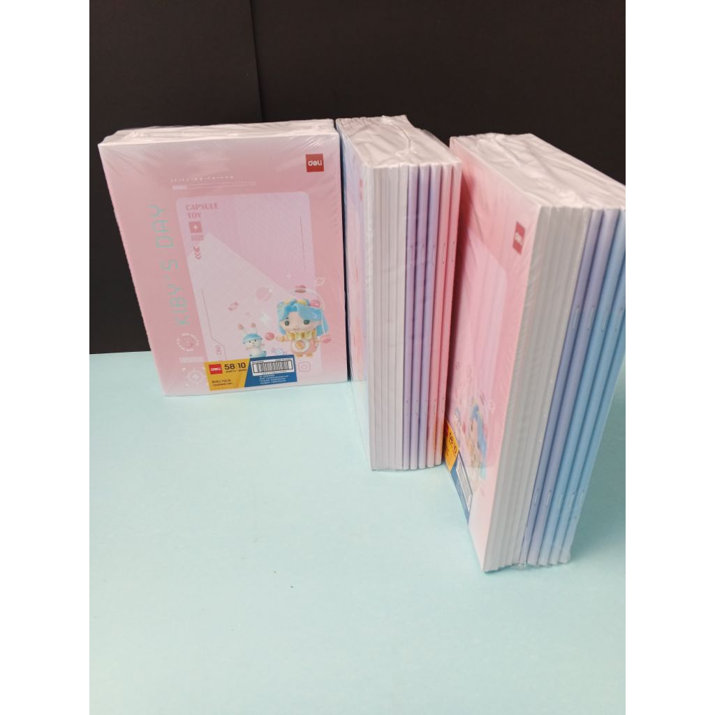 

Buku Tulis Notebook Deli Kiby's Day Series 58 Lembar isi 10 buku per Pack. Buku Sekolah