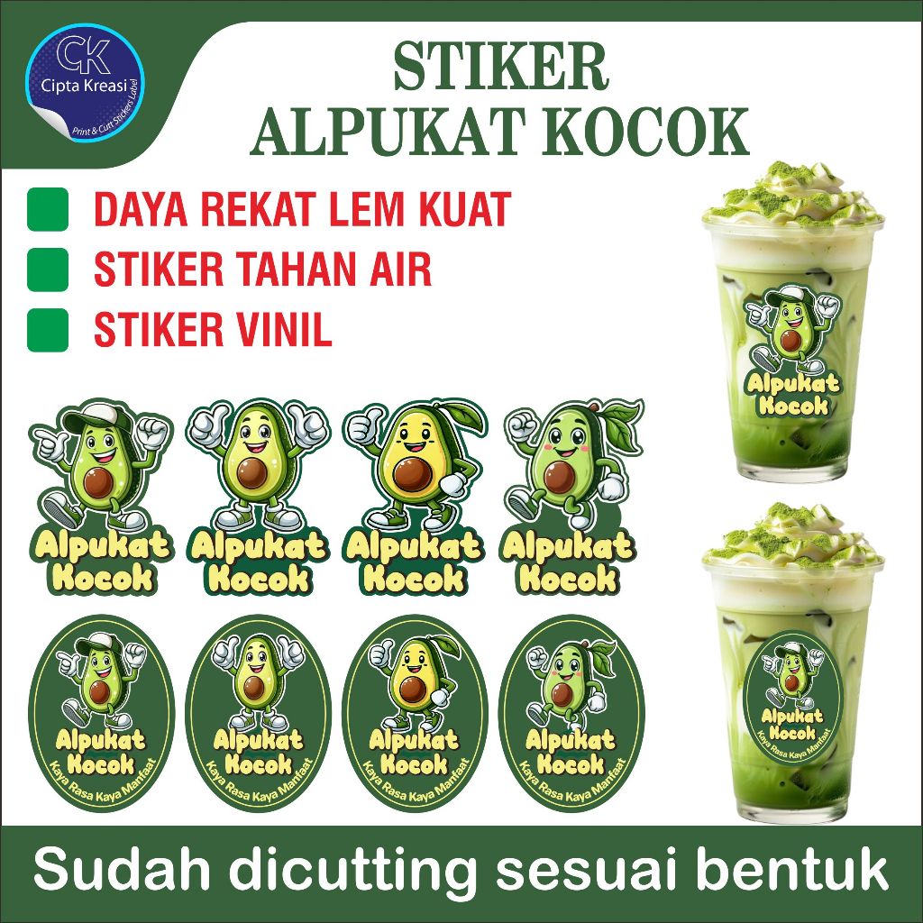 

STIKER GELAS CUP / STIKER ALPUKAT KOCOK / STIKER BOTOL / STIKER MINUMAN / STIKER KEMASAN PRODUK