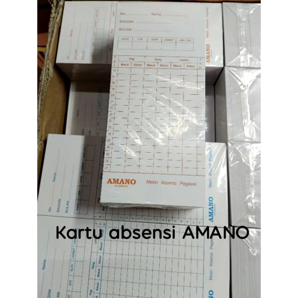 

[ 100 lembar ] Kartu absensi AMANO