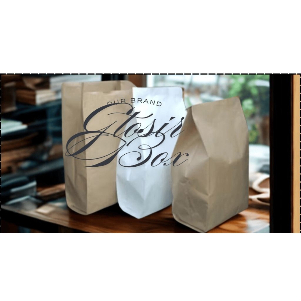 

[100 Pcs]Grosir Box/Paper Bag/Kantong Kertas (M)-Kantong Roti/Fried Chiken/ Snack