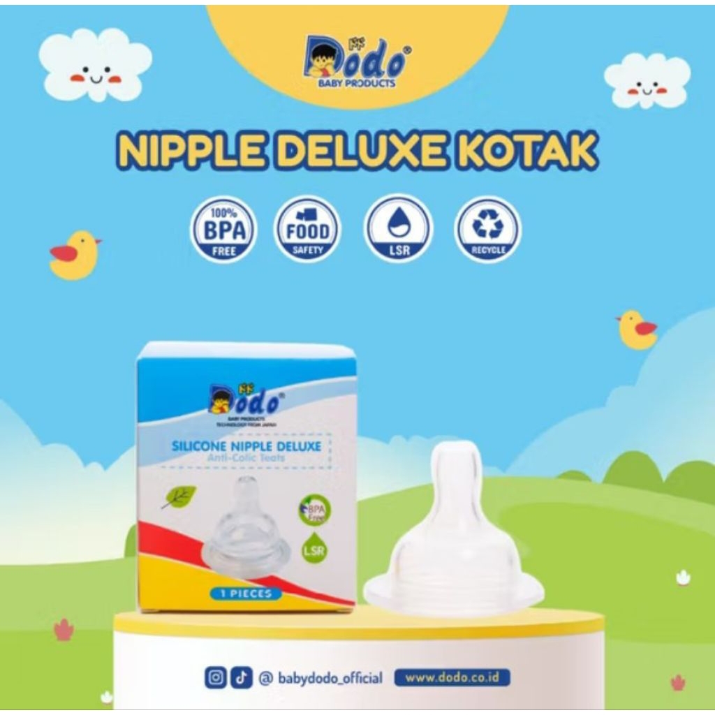 Dodo Nipple Silicone Deluxe Wide Neck Kotak Isi 1 pcs | Dodo diameter lebar