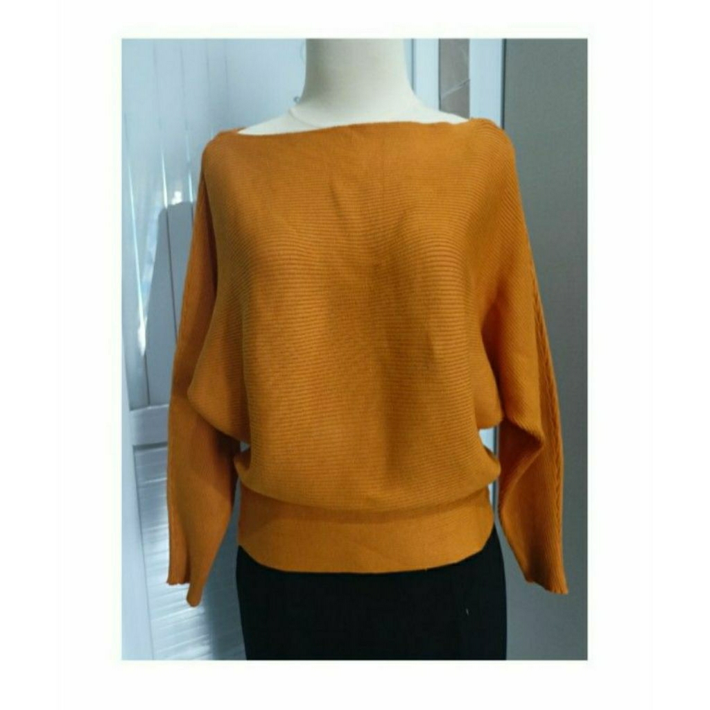 Miss Valley Mustard Top Batwing