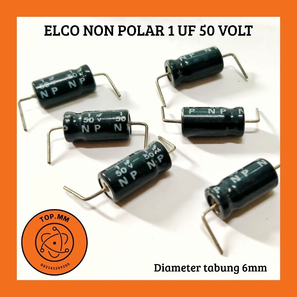 Elco non polar 1uf 50 volt NP 1uf 50v