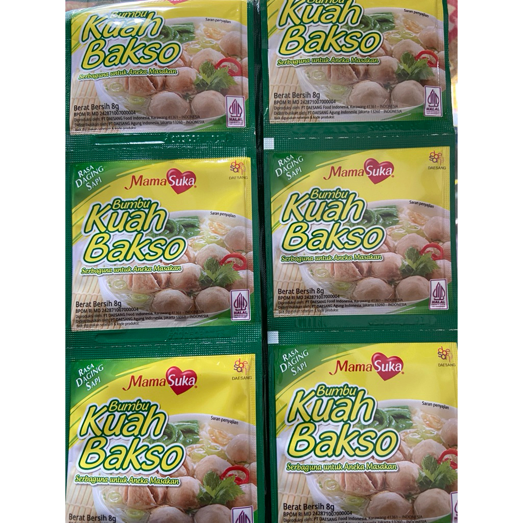

BUMBU KUAH BAKSO MAMASUKA 8g 1renceng isi 12