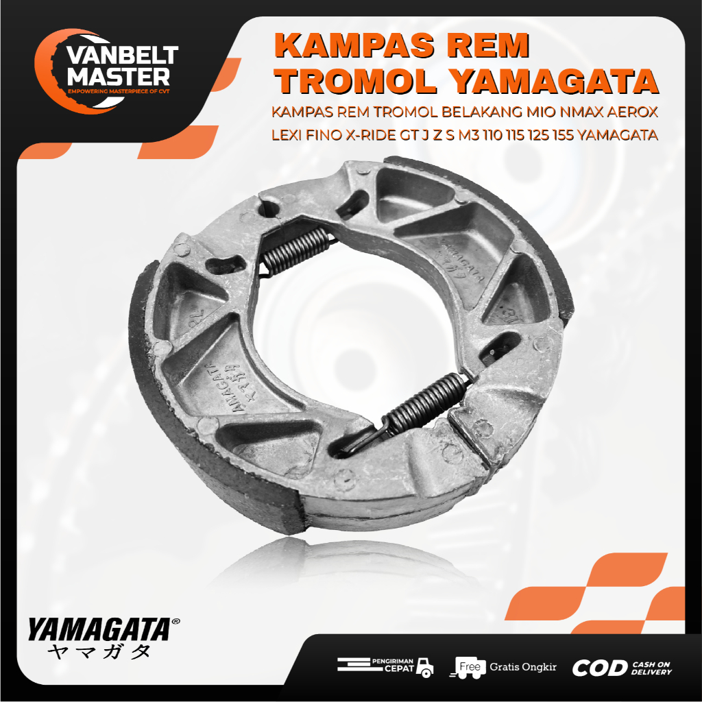 Yamagata Kampas rem tromol belakang Yamaha Mio Fino Aerox X Ride  M3 Soul GT Jupiter MX Vixion Freeg