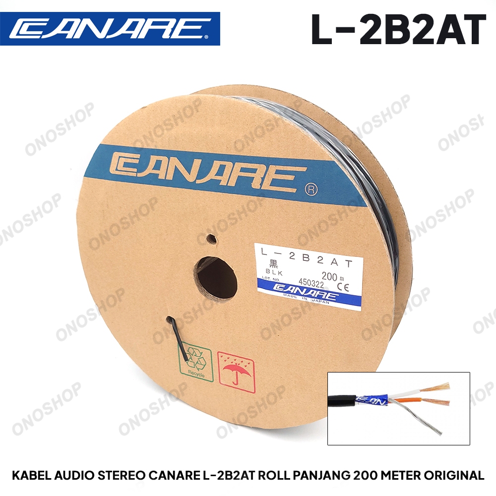 Kabel Audio Stereo Canare L-2B2AT Roll Panjang 200 Meter Original