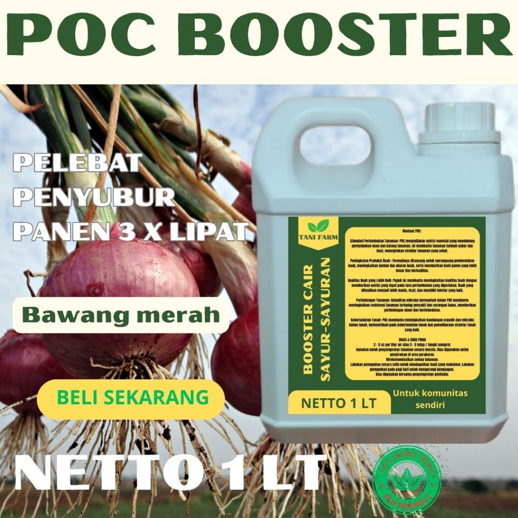 Pupuk Super Booster Cair Buat sayur Bawang merah Mempercepat Pembuahan Panen Melimpah Pupuk Penyubur