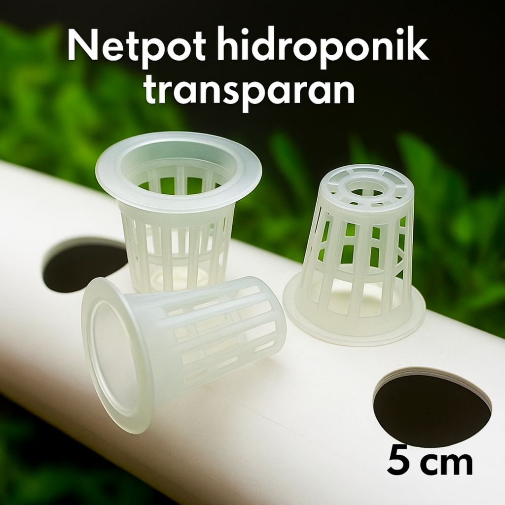 Netpot hidroponik transparan / netpot hidroponik