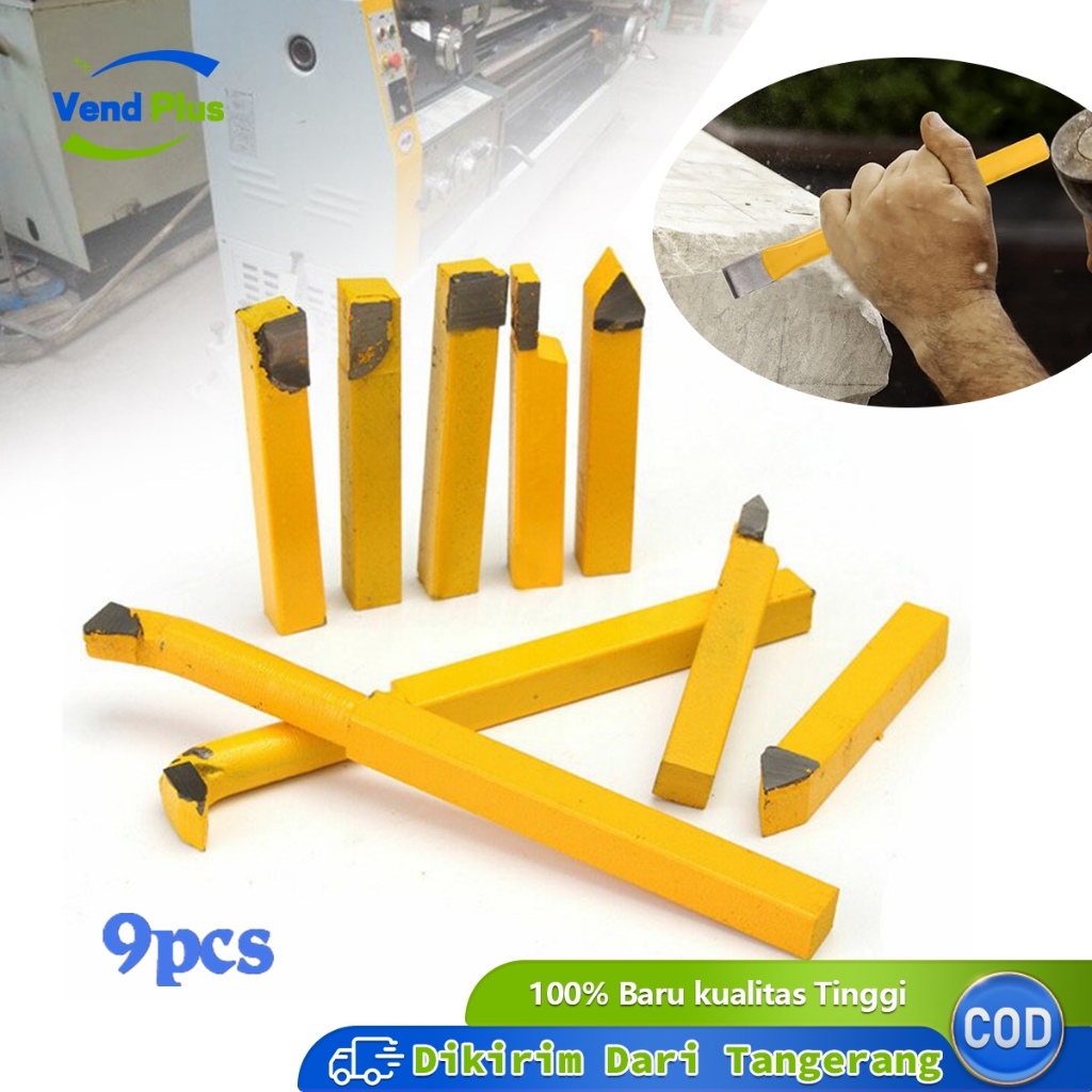9pcs/set Pahat Bubut Kayu Super Tajam Carbide Brazed Pisau Bubut Pahat Bubut Set Pahat Bubut