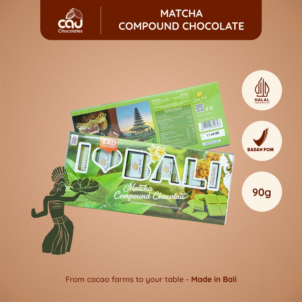 

Cocoa Land - Compound Chocolate I Love Bali Matcha - 90 gr